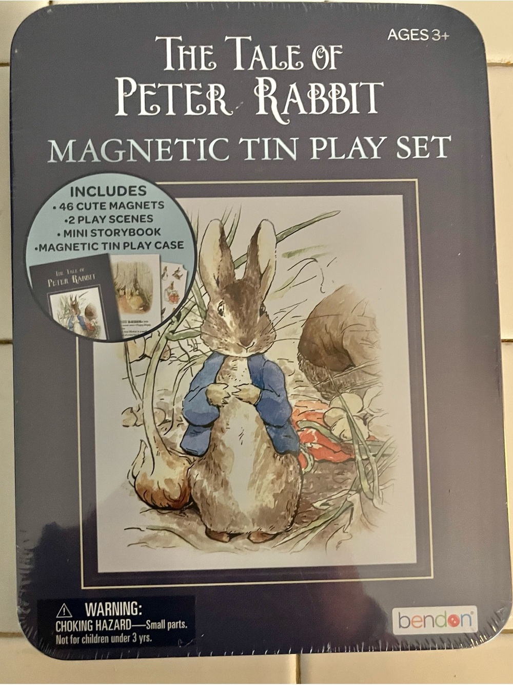 The Tale of Peter Rabbit Magnetic Tin Play Set - 46 magnets new in package